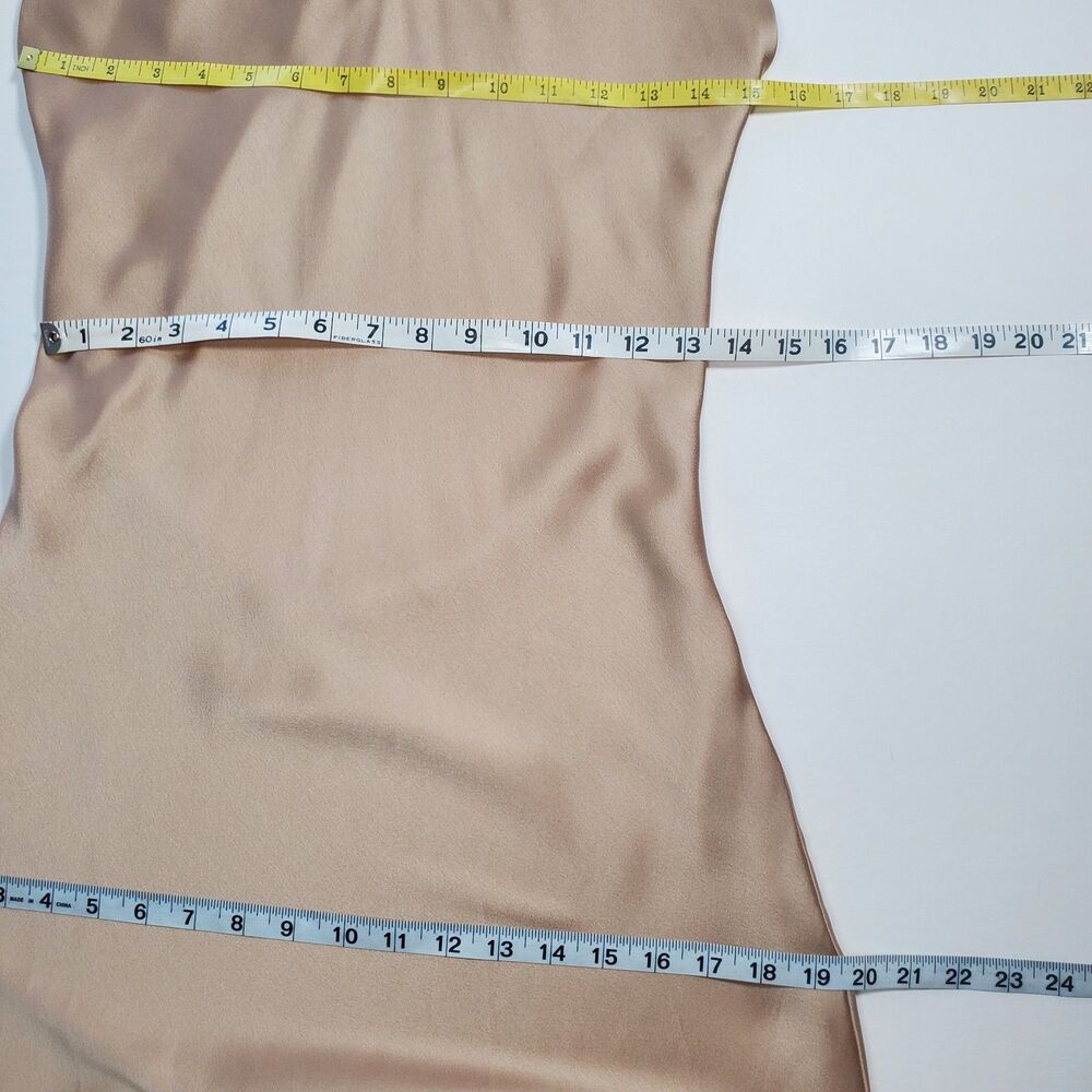 Show Me Your Mumu Women’s Maxi Dress Medium Champagne Luxe Satin Halter Backless - Picture 8 of 11